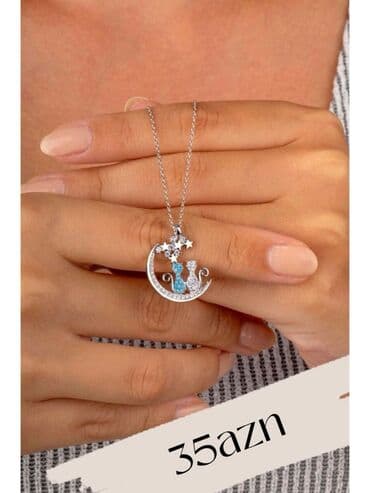 Hummer: Zərif qadın boyunbağıları kolleksiyası - Qar dənəsi asqılı gümüş — 3