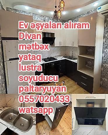 Ev əşyalarının alışı xidmətı Aşağıdakı əşyaların alınması təklif