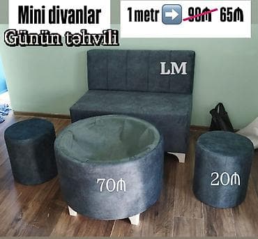 Mətbəx, ofis, çay evi və salonlar üçün mini divanlar - 1 metr mini — 1