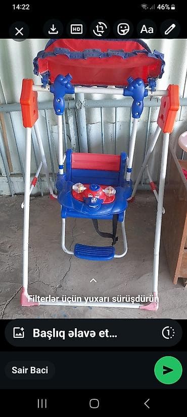 stranger things kinder joy: Uşaq yelləncəyi – baldaxanlı, musiqili panel və işıqlı - Rəng — 2