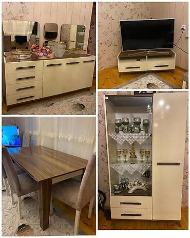 komodlar: İşlənmiş, Komod, Masa və oturacaqlar, TV altlığı — 1