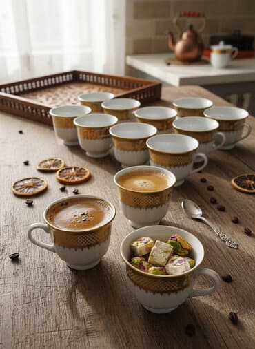 Mətbəx aksesuarları: Çay dəsti, Farfor — 1