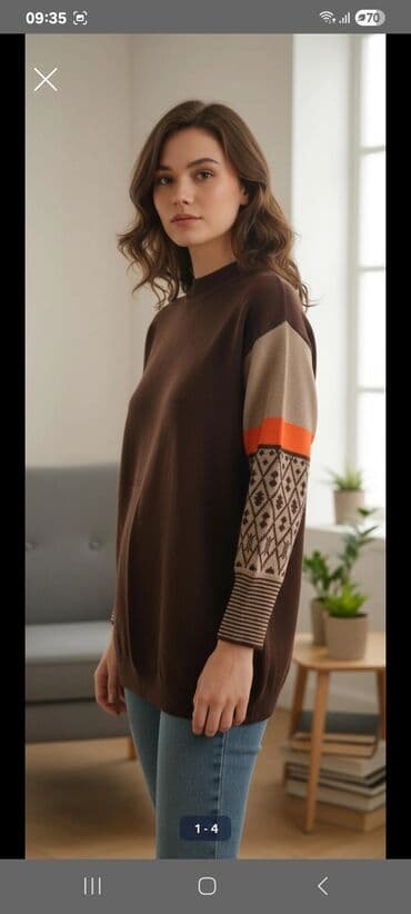 Sviter, M, rəng - Qəhvəyi lalafo.az -da Sviter, M, rəng - Qəhvəyi