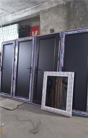 qapları: Yeni İkiqat şüşə paketi Plastik pəncərə, Еni: 100 sm, Uzunluğu: 100 sm — 9