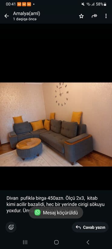 söküntü şifir: Künc divan, Açılan, Bazasız, Parça — 1