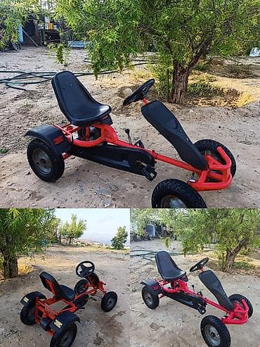 Uşaq/yeniyetmə üçün pedallı go-kart - 4 təkərli, aşağı şassi — 1