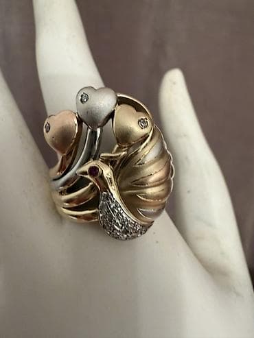 karat 585: Üzük, Sarı qızıl, Yaqut — 1