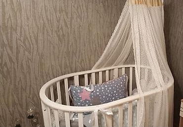 ucuz perde: Oğlan və qız üçün, İşlənmiş, Yumru, Beşik, Matras ilə, Yellənmə mexanizmi ilə — 8