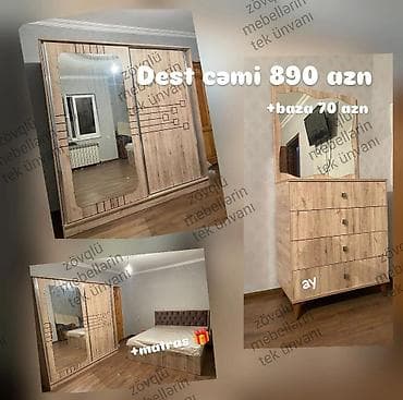 embawood tek carpayi: İkinəfərlik çarpayı, Dolab — 1