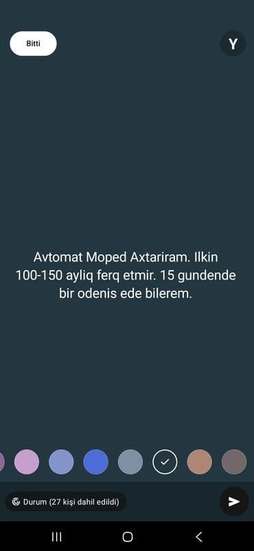 купить мопед в кредит: Xidmət: Avtomat moped axtarışı - Avtomat sürüşlü moped axtarıram. - — 1