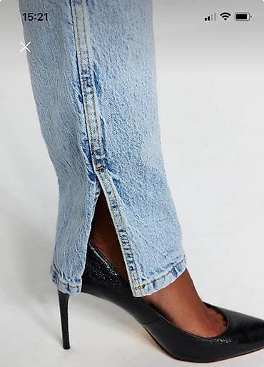 Шорты: Cins zara şalvar 34/36ölçü yeni 3rəngi var ağ tünd göy,açık cins rəngi — 3