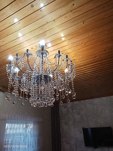 Çılçıraq, 8 lampa, Xrustal