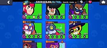 Digər oyun və konsollar: Brawl Stars hesabı – 50/104 döyüşçü Xüsusiyyətlər: - Profil: “adidas — 6