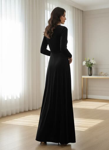 женские велюровые платья: Vilur payız qış üçün sadə toy paltarı Trendyol dan vurulub 80 m 1 — 2