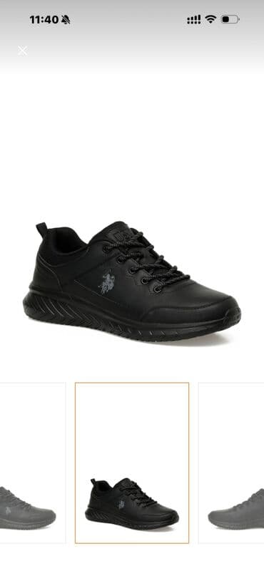 Botinkalar: US Polo Assn. kişi idman ayaqqabısı – tam qara olçü 43 razmer sehven 2 — 6