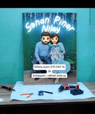köynək çap: 🔹️Neon işıqlar 🔹️Qabarıq ( işıqlı,işıqsız) hərflər 🔹️Light box — 24