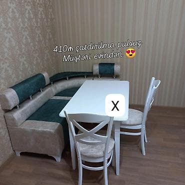 stullar ev ucun: Mətbəx üçün künc dəsti • Komplekt: L formalı yumşaq künc oturacaq, 1 — 1