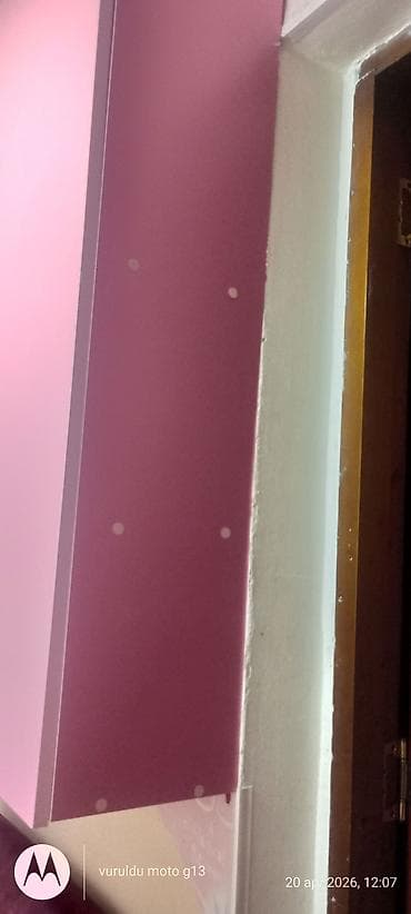 taxt altı: İkiqapılı divar şkafı – çəhrayı - Material: laminat/MDF tipli lövhə - — 10