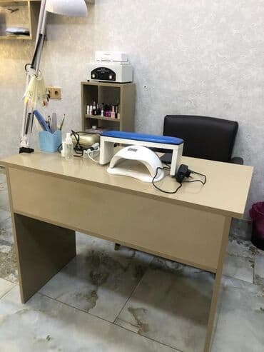 tibbi rəf: Düz masa, Siyirməsiz, Polkalı, Mat laminat — 3