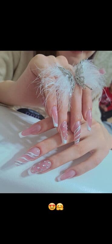 zirkon dişlerin qiymeti: Manikür, Dırnaqların dizaynı — 1