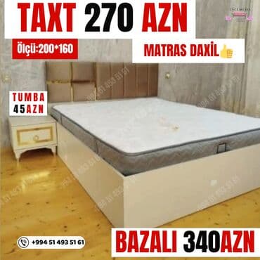 taxt döşeyi: İkinəfərlik, Bazasız, Pulsuz matras, Siyirməsiz, Azərbaycan, Sadə laminat — 1