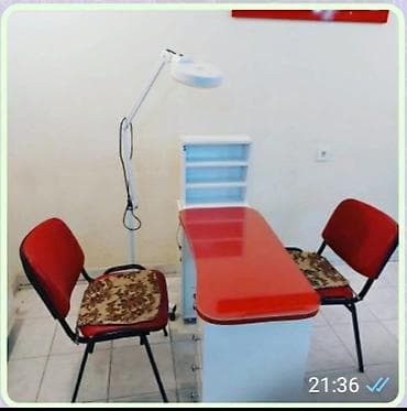 Gözəllik salonu üçün tam dəst avadanlıq - Manikür masası: qırmızı