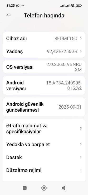 mini wi fi: Redmi 256 GB, rəng - Mavi, İki sim kartlı — 6