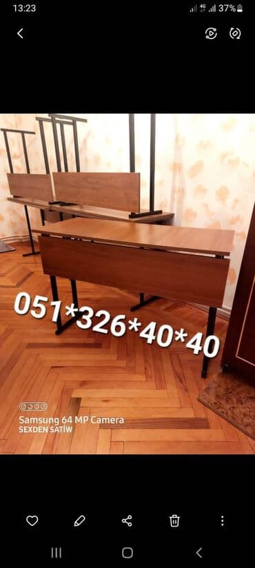 uşaq ucun oturacaq: Oğlan və qız üçün, Yeni, Siyirməsiz, Yazı masası, Stullar ilə — 7