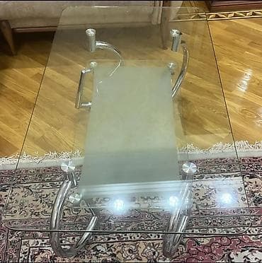 Düz masa, Açılmayan, Təkərsiz, Şüşə, Zəmanətsiz