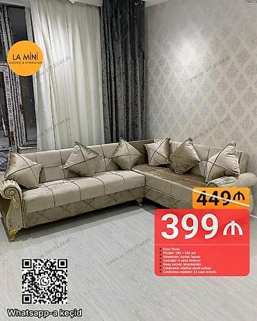 Divanlar: Künc divan, Açılan, Bazalı, Pulsuz çatdırılma — 1