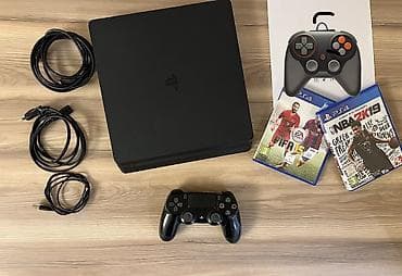 PS3 (Sony PlayStation 3): PlayStation 4 Slim PROŞİVKALI 500gb yaddaş 1orginal pult Yaddaşına — 1