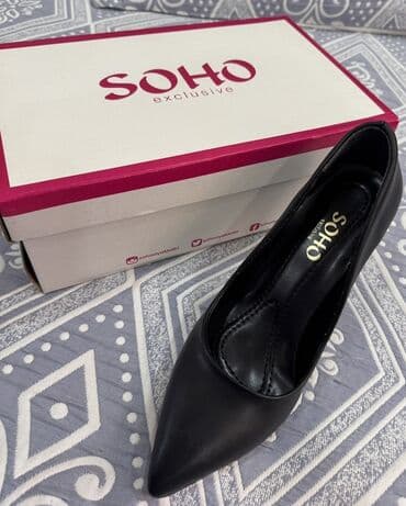 женские слипоны на высокой подошве: Туфли, Размер: 37, цвет - Черный, Новый — 2