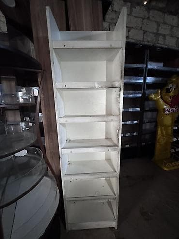 mağaza arabası: Mağaza üçün vitrin və rəf sistemləri - Material: Laminat taxta (ağac — 4