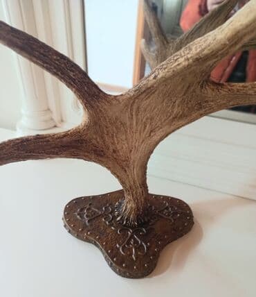 декоративные головы животных на стену: Maral ( sığın) buynuzu, dekor üçün divara asmaq yeri var. Keçən əsrin — 3