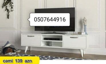 ders masaları: Yeni, Düz TV altlığı, Polkalı, Laminat, Azərbaycan — 30