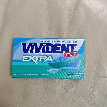 Продукты питания: VIVIDENT Extra Xylit – mentol və nanə aromalı şəkərsiz saqqız lentləri — 2