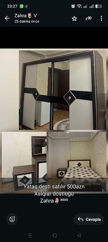islenmis yataqlar: Yataq desti satılır 500azn
Xalqlar dostluğu
Zəhra🌷³⁰³⁵ — 1