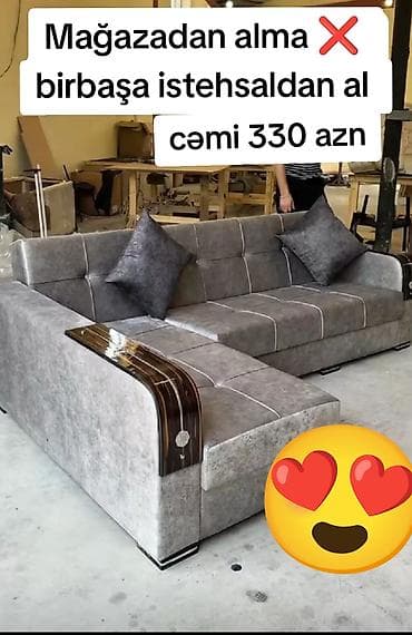 Künc divan, Yeni, Açılmayan, Bazasız, Parça, Şəhərdaxili pulsuz çatdırılma