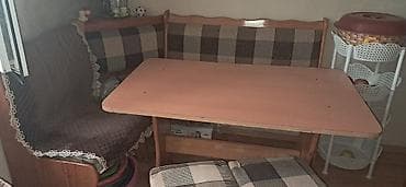 Mətbəx üçün, Açılmayan, Dördbucaq masa, 2 stul