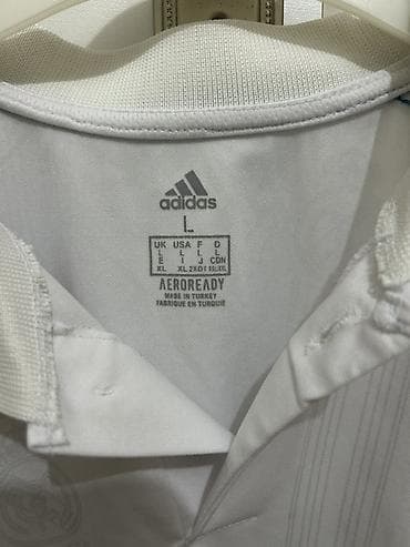 Futbolkalar: Futbolka, Adidas, L, rəng - Ağ — 4