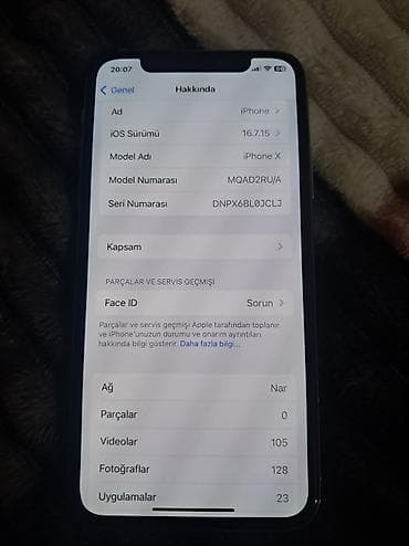 oyun sukan dəsti: IPhone X, 64 GB, Gümüşü, Qırıq — 3