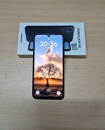 redmi 5g: Samsung Galaxy A34 5G, 128 GB, rəng - Qara, Barmaq izi, Face ID — 2