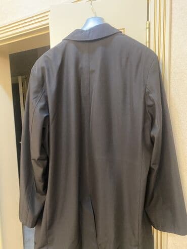 дождевик купить в баку: Мужской плащ, цвет - Черный — 4