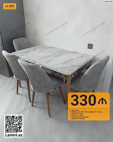 stol ustul: Məhsul: Masa dəsti - Açılma mexanizmi: Açılan - Ölçülər: açıq 80 × — 1