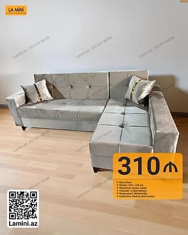 Künc divan, Açılan, Bazalı, Parça, Şəhərdaxili pulsuz çatdırılma — 1