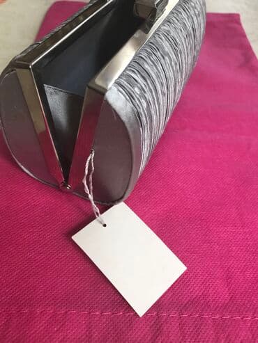 qaşlı çanta: Клач новый красивого серого цвета — 2