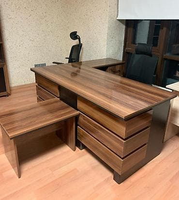 Ofis dəst mebeli: Mebel dəsti – ofis üçün rəhbər masa komplekti - Material: yüksək — 1