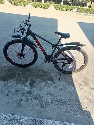 FULL BIKE dağ velosipedi - Rəng: qara, qırmızı loqo və detallarla - — 1