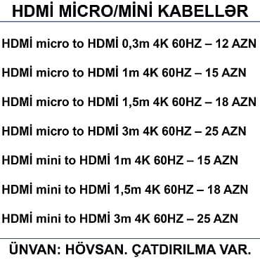 dvi kabel: HDMİ DVİ VGA Display Port Type-C USB Kabellər 📍Ünvan: Bakı şəh — 6
