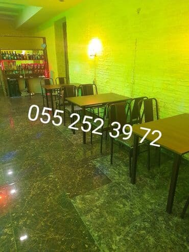 stul ev ucun: Qonaq otağı üçün, Yeni, Açılmayan, Dördbucaq masa, 4 stul — 4